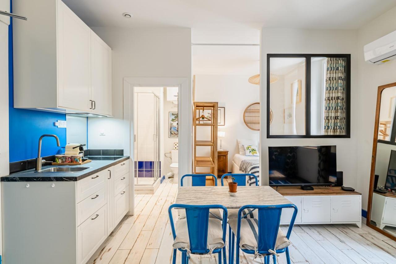 Studio Bleu 29M2, 120M Vieux-Port , Clim ,Wifi, Acces Autonome Avec Code Marseille Eksteriør billede